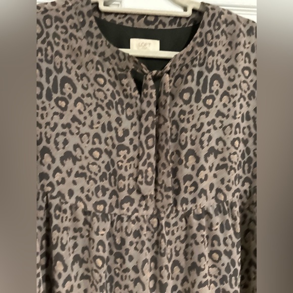 LOFT Tie Neck Animal Print Dress - Picture 2 of 6